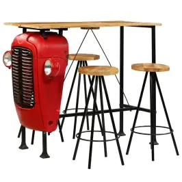 Bāra Mēbeļu Komplekts, 5 Gab., 120X60X107 Cm, Mango Masīvkoks Vidaxl