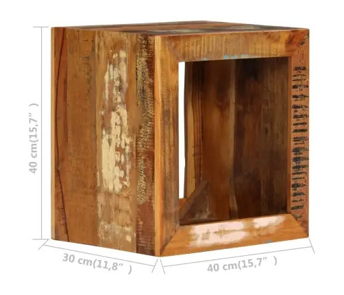 Taburete, 40X30X40 Cm, Pārstrādāts Masīvkoks Vidaxl