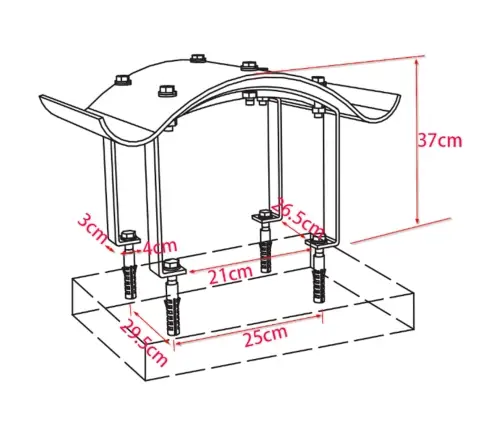 Korstnakate, Roostevaba Teras, 50 X 50 X 37 Cm