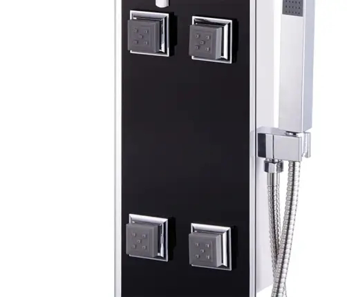 Dušipaneeli Süsteem, Klaas, 18 X 42,1 X 120 cm Must