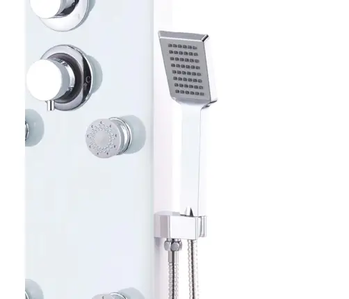 Dušo Panelė, Stiklas, 25X44,6X130cm Balta