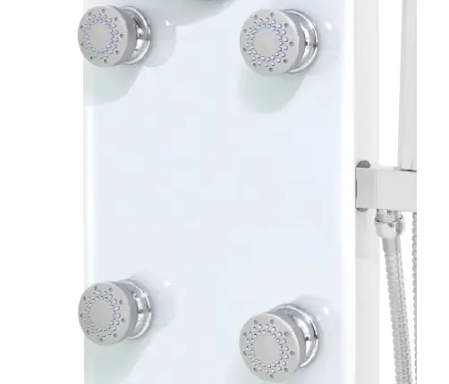 Dušo Panelė, Stiklas, 25X44,6X130cm Balta