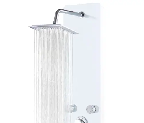 Dušo Panelė, Stiklas, 25X44,6X130cm Balta