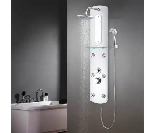 Dušipaneeeli Süsteem, 25 X 43 X 120 cm Hõbedane