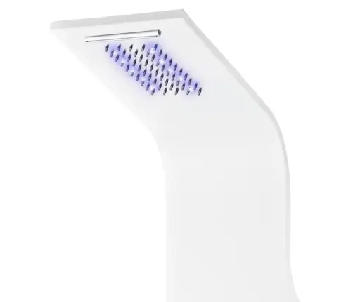 Dušas Sistēma Ar Paneli, 20X44X130 Cm, Balts Alumīnijs Vidaxl