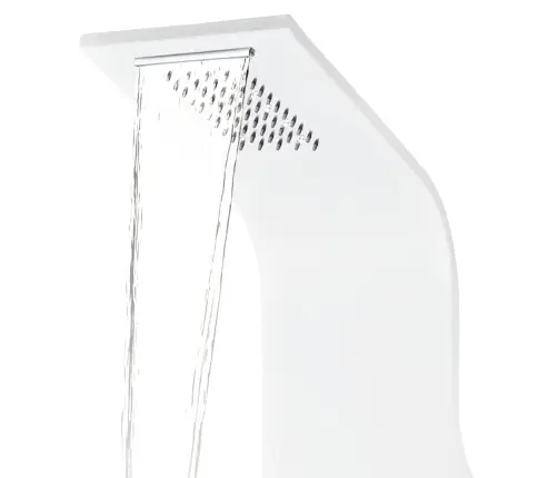 Dušas Sistēma Ar Paneli, 20X44X130 Cm, Balts Alumīnijs Vidaxl