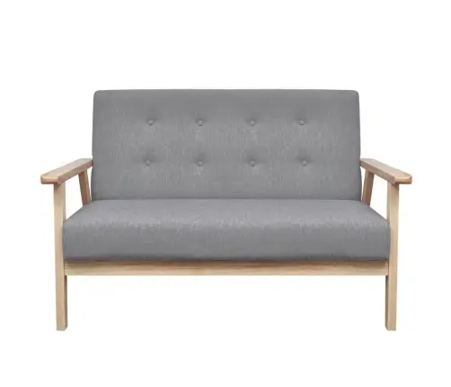 Sofos Komp., 2Vnt., Audinys, Šviesiai Pilkas