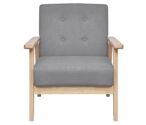 Dīvānu Komplekts, 3 Gab., Gaiši Pelēks Audums Vidaxl Dīvānu Komplekts, 3 Gab., Gaiši Pelēks Audums Vidaxl