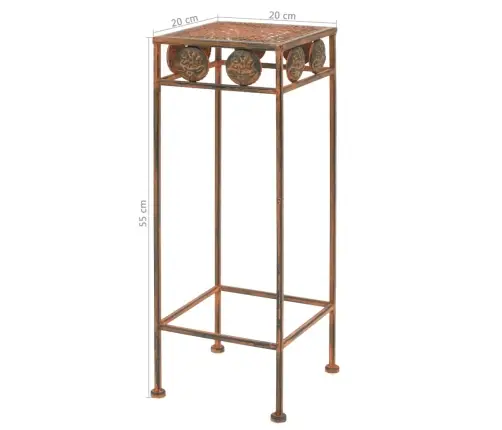 Augu Statīvi, 3 Gab., Vintāžas Stils, Sarūsējis Metāls Vidaxl