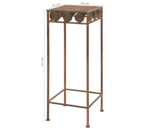 Augu Statīvi, 3 Gab., Vintāžas Stils, Sarūsējis Metāls Vidaxl