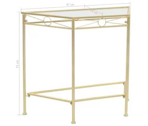 Šonin. Stal., Auksinės Sp., 87X34X73cm Metalas, Vint. Stil.