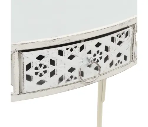 Galdiņš, Franču Stils, Metāls, 82X39X76 Cm, Balts Vidaxl