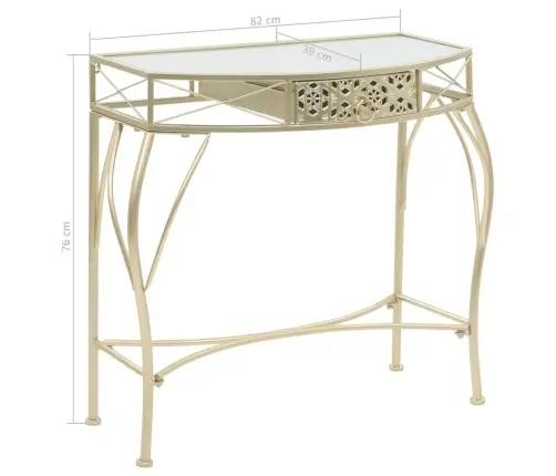 Lisalaud Prantsuse Stiilis, Metall 82 X 39 X 76 Cm Kuldne