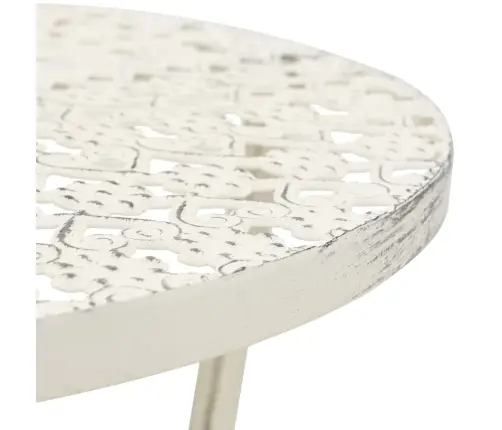 Bistro Staliukas, Vint. Stil., Apvalus, Metalas, 40X70cm Balt.