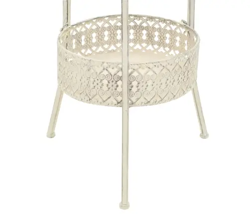 Bistro Staliukas, Vint. Stil., Apvalus, Metalas, 40X70cm Balt.