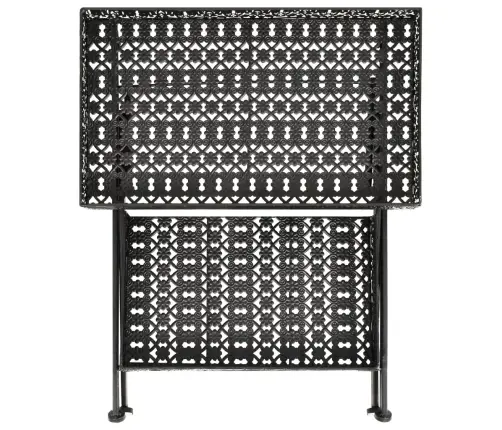 Saliekams Tējas Galdiņš, 58X35X72 Cm, Melns Metāls Vidaxl