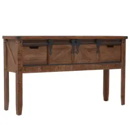Konsoles Galdiņš, Brūns Egles Masīvkoks, 131X35,5X75 Cm Vidaxl
