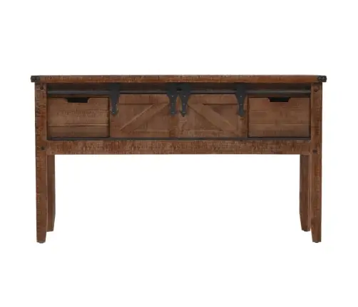 Konsoles Galdiņš, Brūns Egles Masīvkoks, 131X35,5X75 Cm Vidaxl