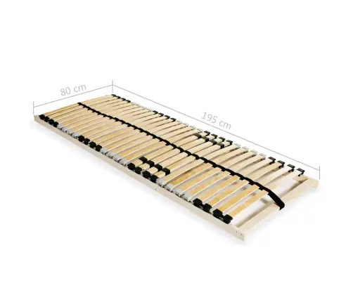 Gultas Redeles, 28 Līstītes, 7 Zonas, 80X200 Cm Vidaxl