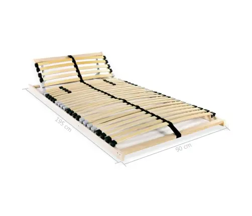 Gultas Redeles, 28 Līstītes, 7 Zonas, 90X200 Cm Vidaxl