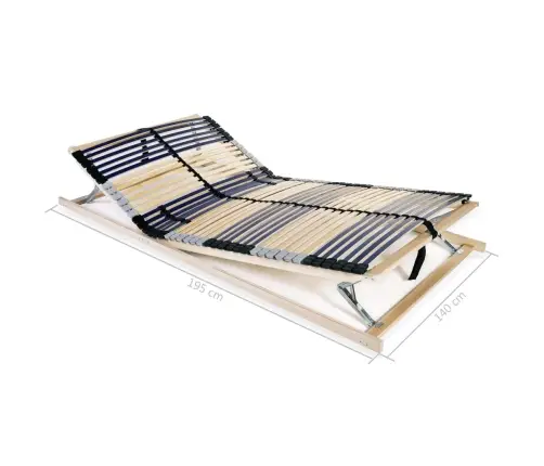 Gultas Redeles, 42 Līstītes, 7 Zonas, 140X200 Cm Vidaxl