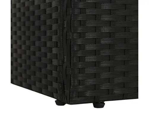 Dārza Gulta, Melna, 195X60 Cm, Pe Rotangpalma Vidaxl