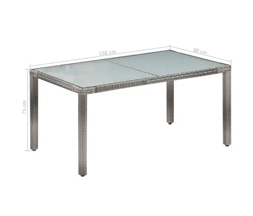 Lauko Valg. Baldų Kompl. Su Pagalv., 7D., Pilk. Sp., Polirat.