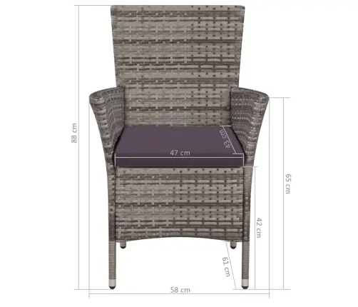 Lauko Valg. Baldų Kompl. Su Pagalv., 7D., Pilk. Sp., Polirat.