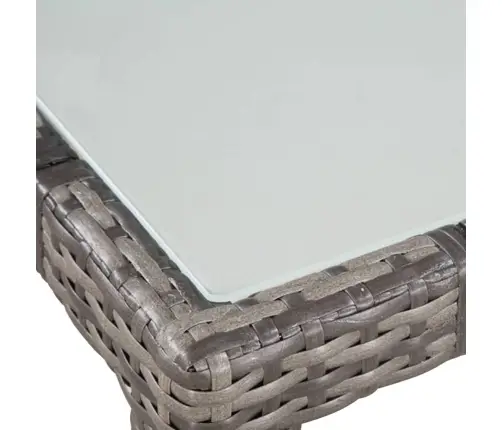 5-Daļīgs Dārza Mēbeļu Komplekts Ar Matračiem, Pe Pinums, Pelēks Vidaxl