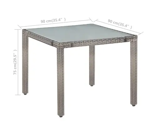 5-Daļīgs Dārza Mēbeļu Komplekts Ar Matračiem, Pe Pinums, Pelēks Vidaxl