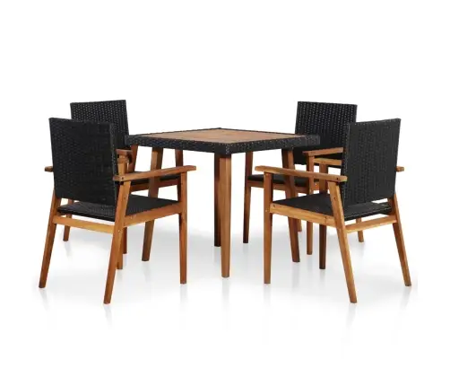 Lauko Valgomojo Baldų Kompl., 5D., Juod. Ir Rud. Sp., Polirat.