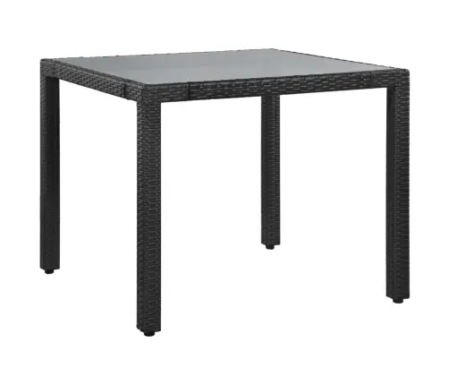 5-Osaline Aiamööblikomplekt, Polürotang, Must