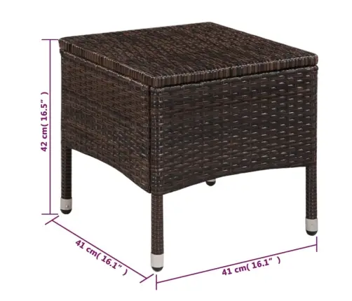 Dārza Krēsls Ar Kājsoliņu Un Spilveniem, Pe Rotangpalma, Brūns Vidaxl