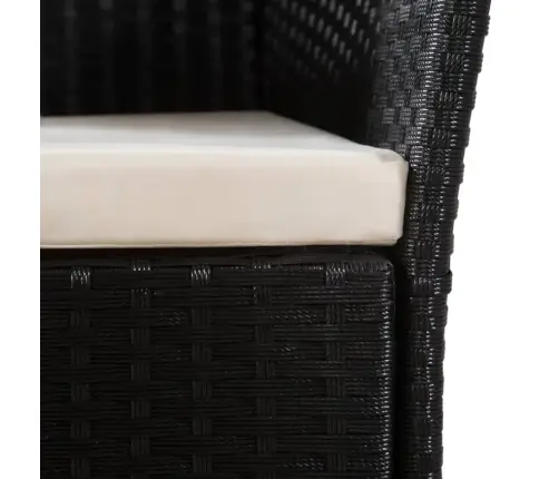 7-Osaline Aiamööblikomplekt, Polürotang, Must Ja Pruun