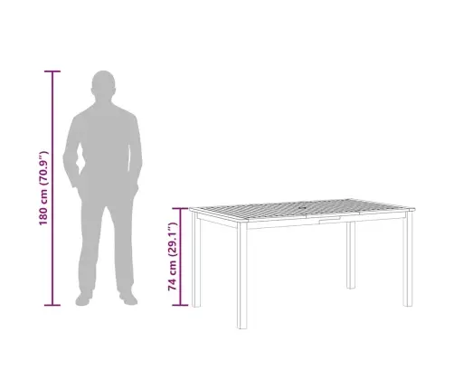 Aialaud 150 X 90 X 74 cm Akaatsiapuit