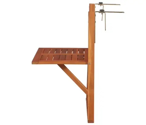 Piekarams Balkona Galds, 64,5X44X80 Cm, Akācijas Masīvkoks Vidaxl