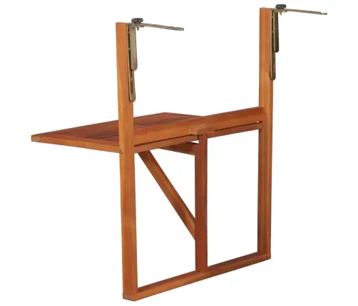 Piekarams Balkona Galds, 64,5X44X80 Cm, Akācijas Masīvkoks Vidaxl