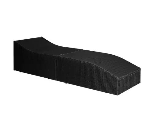 Sauļošanās Zvilnis Ar Matraci, Melna Pe Rotangpalma Vidaxl