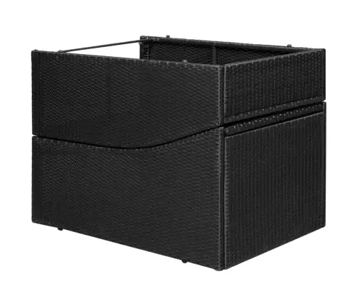 Sauļošanās Zvilnis Ar Matraci, Melna Pe Rotangpalma Vidaxl