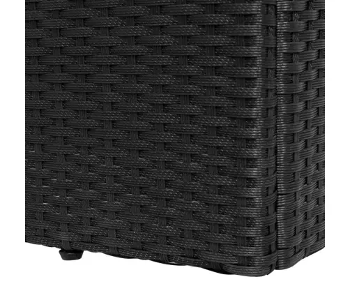 Sauļošanās Zvilnis Ar Matraci, Melna Pe Rotangpalma Vidaxl