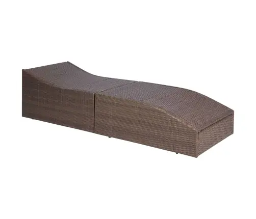 Sauļošanās Zvilnis Ar Matraci, Brūna Pe Rotangpalma Vidaxl