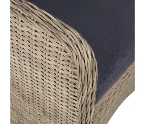 3-Osaline Aiamööblikomplekt Patjadega, Polürotang, Pruun