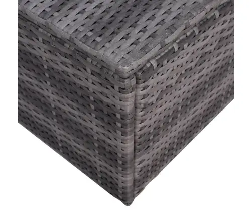 7-Osaline Aiamööblikomplekt Patjadega, Polürotang, Hall