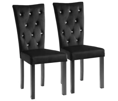 Söögitoolid 2 Tk, Must, Samet