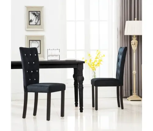 Söögitoolid 2 Tk, Must, Samet