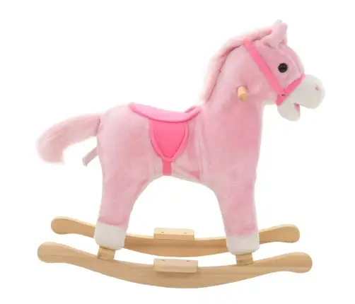 Bērnu Šūpuļzirdziņš, 65X32X58 Cm, Rozā Plīšs Vidaxl