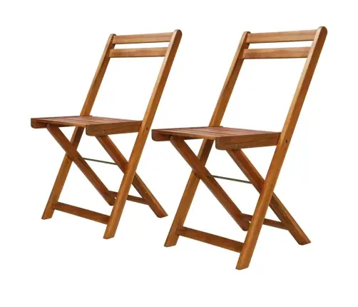 Dārza Bistro Krēsli, 2 Gab., Akācijas Masīvkoks Vidaxl