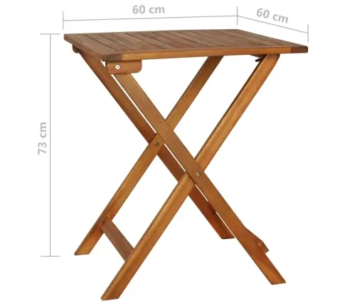 3-Osaline Bistrookomplekt Patjadega, Akaatsiapuit