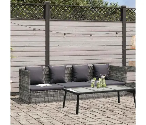 Dārza Gulta, Pelēka, 200X60 Cm, Pe Rotangpalma Vidaxl