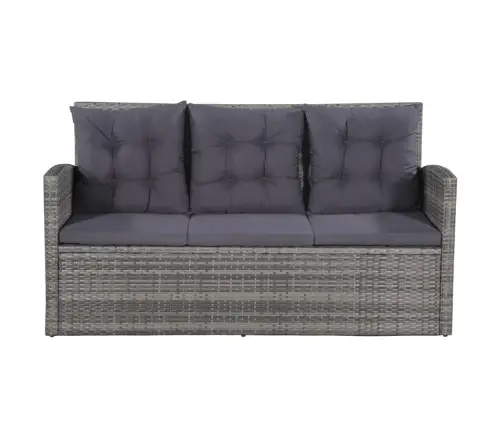 Sodo Poilsio Baldų Komplektas Su Pag., 6D., Pilk. Sp., Polir.